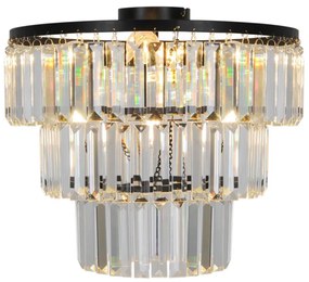 Zuma Line P17127-4-BK - Lampadario a plafone TIFANNY 4xE14/40W/230V nero