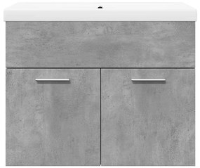 Mobile da bagno con lavabo integrato grigio cemento
