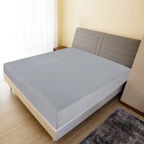 Lenzuolo Con Angoli Jersey Grigio 160x200 Cm Cotone /