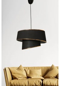 Lampadario su corda BARETTE 1xE27/60W/230V nero/rame