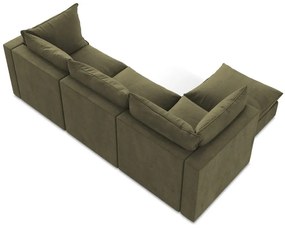 Divano angolare color kaki (con penisola a sinistra/con chaise lounge) Manao – Makamii