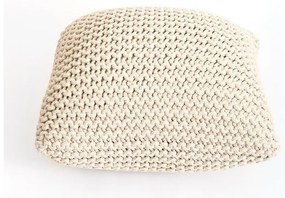 Pouf cuscino in maglia beige - Bonami Essentials