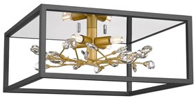 Zuma Line C0578-04A-B5TF - Plafoniera SPRING 4xG9/33W/230V nero/oro