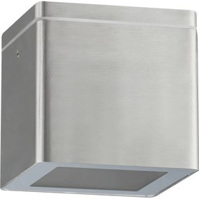 Applique da soffitto Quadrata GU10 IP54 in Alluminio e Vetro Colore del corpo Inox
