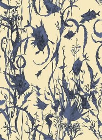 Edmond Petit Carta da parati Jardin Marine - RM115-01 - Bleu