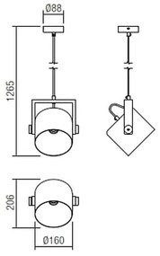 Redo 01-2402 - Lampadario a sospensione con filo POOH 1xE27/42W/230V faggio