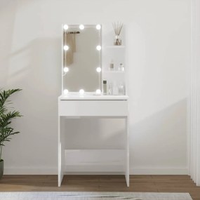 Toeletta Con Led Bianco Lucido 60x40x140 Cm /