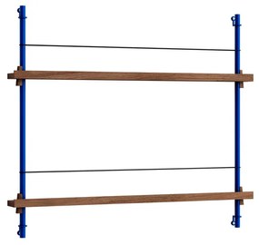 Moebe - Magazine Shelving Smoked Oak/Deep Blue Moebe