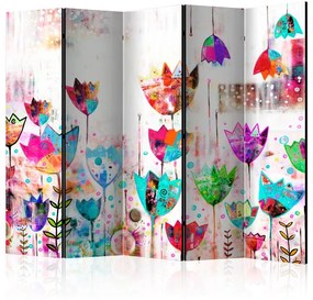 Paravento Colorful tulips II [Room Dividers]