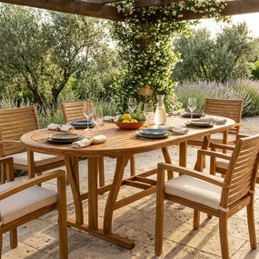 TURRIS - tavolo da giardino allungabile in legno massiccio di acacia