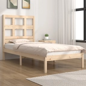 Letto Senza Materasso 90x190 Cm İn Legno Massello Di Pino /