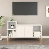 Mobile Porta TV Bianco 100x35x55 cm in Legno Multistrato 821172