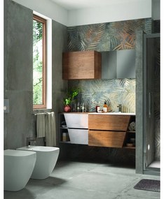 Mobile sottolavabo e lavabo Sieben canyon/cemento L 80 x H 51 x P 45 cm