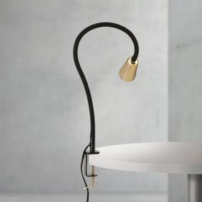 Orion - Lampada da tavolo flessibile con morsetto DOTTY 1xGU10/10W/230V ottone/nero