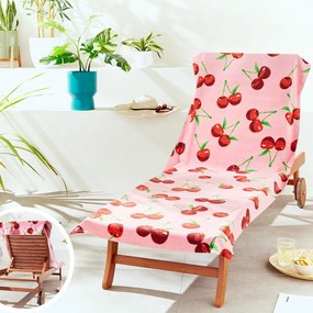 Telo mare rosa in cotone 78x200 cm Cherries – Catherine Lansfield