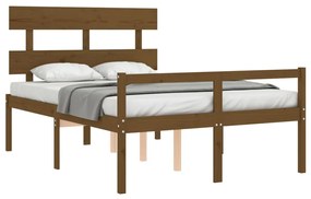 Letto per Anziani con Testiera Miele Double in Legno Massello