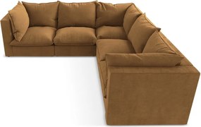 Divano angolare color terracotta Manao – Makamii