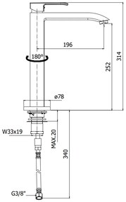 Paffoni Level Les188st Miscelatore Lavello Alto Canna Girevole Leva Standard Steel Acciaio