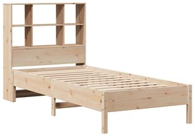 Letto libreria senza materasso 90x200 cm legno massello pino