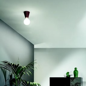 Lampada faretto da interno 12x12 cm FOG in alluminio verniciato Corten