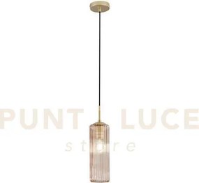 Lampadario a sospensione venice ambra in vetro 1 luce attacco e27 d...