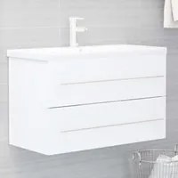 Mobile da Bagno con Lavabo Integrato Bianco in Truciolatocod mxl 97541