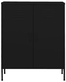 Armadietto nero 80x35x101,5 cm in acciaio