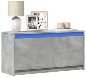 Mobile Porta Tv Con Led Grigio Cemento 100x34x50 Cm Truciolato /
