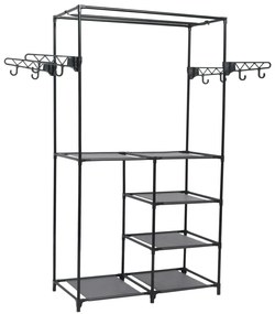 Appendiabiti Acciaio E Tessuto Non Tessuto 87x44x158 Cm Nero /