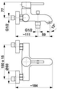 KFA Armatura 5034-010-31 - Rubinetto vasca da bagno MOZA oro