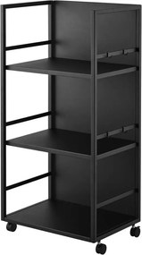 Carrello portaoggetti nero in metallo 42x84,5x32 cm Tower – YAMAZAKI