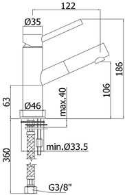 Paffoni Microm Mi071 Miscelatore lavabo Monocomando Senza Scarico Cromo