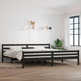 Giroletto Nero İn Legno Massello 200x200 Cm /
