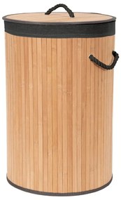 Cesto portabiancheria in bambù di colore naturale da 70 l Bamboo - Compactor