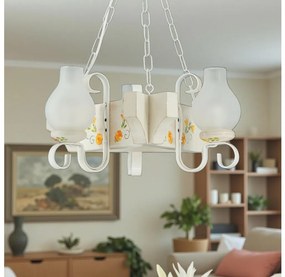 Brilagi - Lampadario a catena QUEEN 3xE14/40W/230V faggio/crema