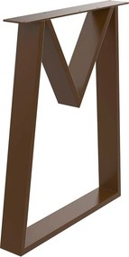 Gamba per mobili STEELMI Wine in acciaio marrone lucido L 60 x P 8 x H 71 cm