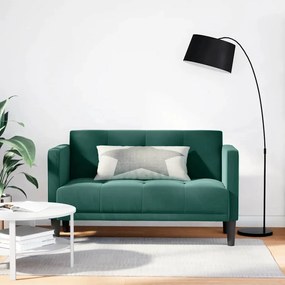 Divano Divanetto Verde Scuro 111 Cm İn Velluto /