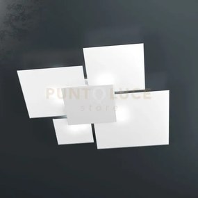 Upgrade 90 applique plafoniera 4 luci attacco e27 in vetro e metall...