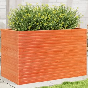 Fioriera Giardino Marrone Cera 110x60x68,5 Legno Massello Pino /
