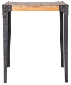 Tavolo da bar quadrato design industriale legno e metallo MADISON