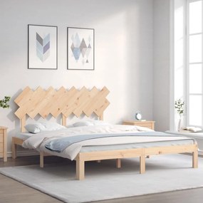 Giroletto Senza Materasso 160x200 Cm İn Legno Massello Di Pino /
