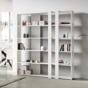 Libreria Eleganza Kato, Composizione C Kato 6R 2 fianchi 4 fasce lunghe / Bianco