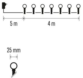 Catena LED da esterno natalizia 40xLED/9m IP44 rosa