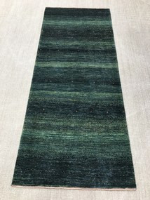 Loribaft Tappeto persiano 230x90 Verde (Iran) Annodato A Mano