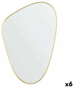 Specchio da parete Astratto Dorato polipropilene 40 x 60 x 2,5 cm (6 Unità)