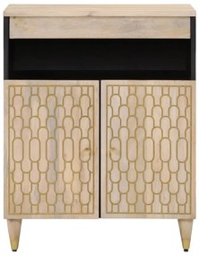 Credenza 60x33x75 cm in legno massello di mango