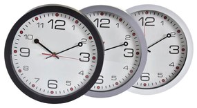 Orologio da Parete DKD Home Decor Cristallo Nero Grigio Bianco PVC (30 x 4,3 x 30 cm)