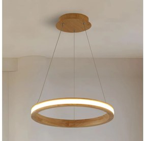 Brilagi - Lampadario LED a sospensione con cavo UMEA WOOD LED/30W/230V Ø 40 cm, in legno di caucciù