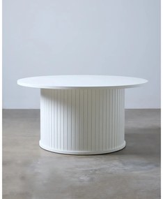 Tavolino da salotto rotondo bianco Nola – Unique Furniture