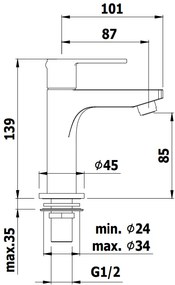 Paffoni Red Red090 Rubinetto lavabo Cigno Solo Acqua Fredda Cromo